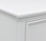 Fortman White Full Panel 6-Piece Bedroom Set w/ 2 Nightstands - Ornate Home