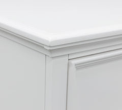 Fortman White Full Panel 5-Piece Bedroom Set - Ornate Home