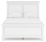 Fortman White Full Panel 5-Piece Bedroom Set w/ 2 Nightstands (Online Special Price) - Ornate Home