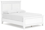 Fortman White Full Panel Bed, Dresser and Mirror - Ornate Home