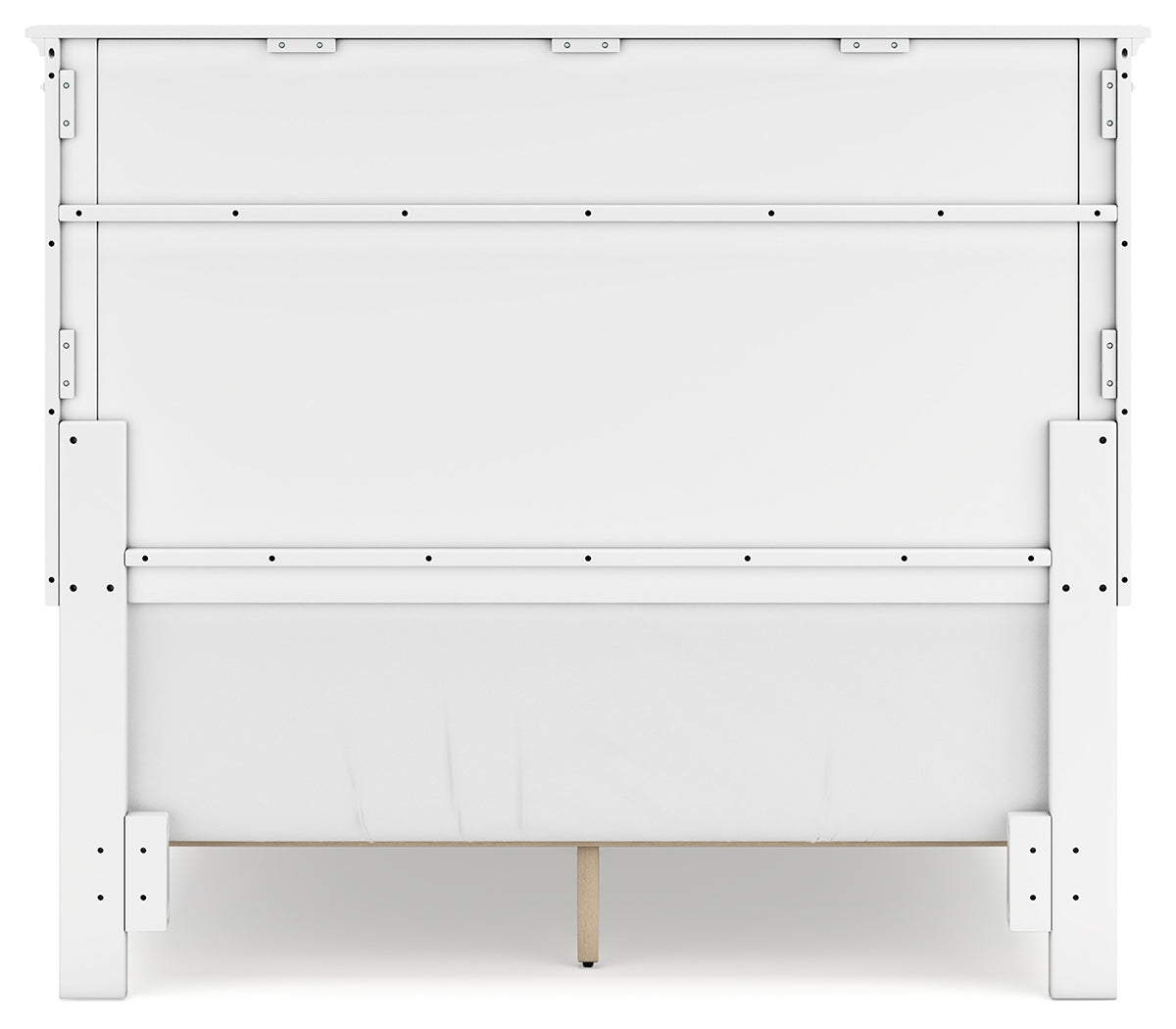 Fortman White Full Panel Bed, Dresser and Mirror - Ornate Home