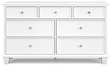 Fortman White Full Panel Bed, Dresser and Nightstand (Online Special Price) - Ornate Home