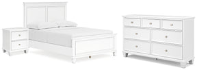 Fortman White Full Panel Bed, Dresser and Nightstand (Online Special Price) - Ornate Home