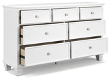 Fortman White Full Panel Bed, Dresser and Nightstand (Online Special Price) - Ornate Home