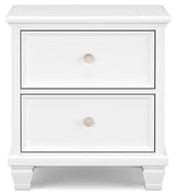 Fortman White Full Panel Bed, Dresser and Nightstand (Online Special Price) - Ornate Home