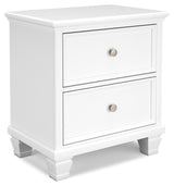 Fortman White Full Panel Bed, Dresser and Nightstand (Online Special Price) - Ornate Home