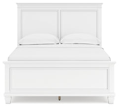 Fortman White Full Panel Bed, Dresser and Nightstand - Ornate Home