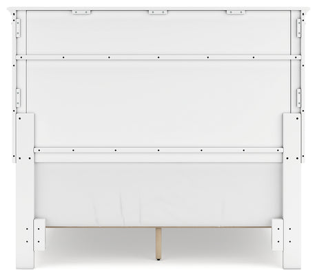Fortman White Full Panel Bed, Dresser and Nightstand - Ornate Home
