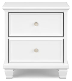 Fortman White Full Panel Bed, Dresser and Nightstand - Ornate Home