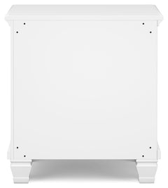Fortman White Full Panel Bed, Dresser and Nightstand - Ornate Home