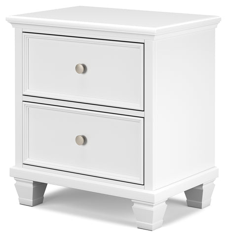 Fortman White Full Panel Bed, Dresser and Nightstand - Ornate Home
