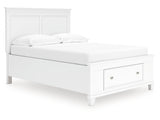 Fortman White Full Panel Storage Bed (Online Special Price) - Ornate Home