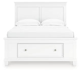 Fortman White Full Panel Storage Bed (Online Special Price) - Ornate Home