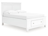 Fortman White Full Panel Storage Bed - Ornate Home