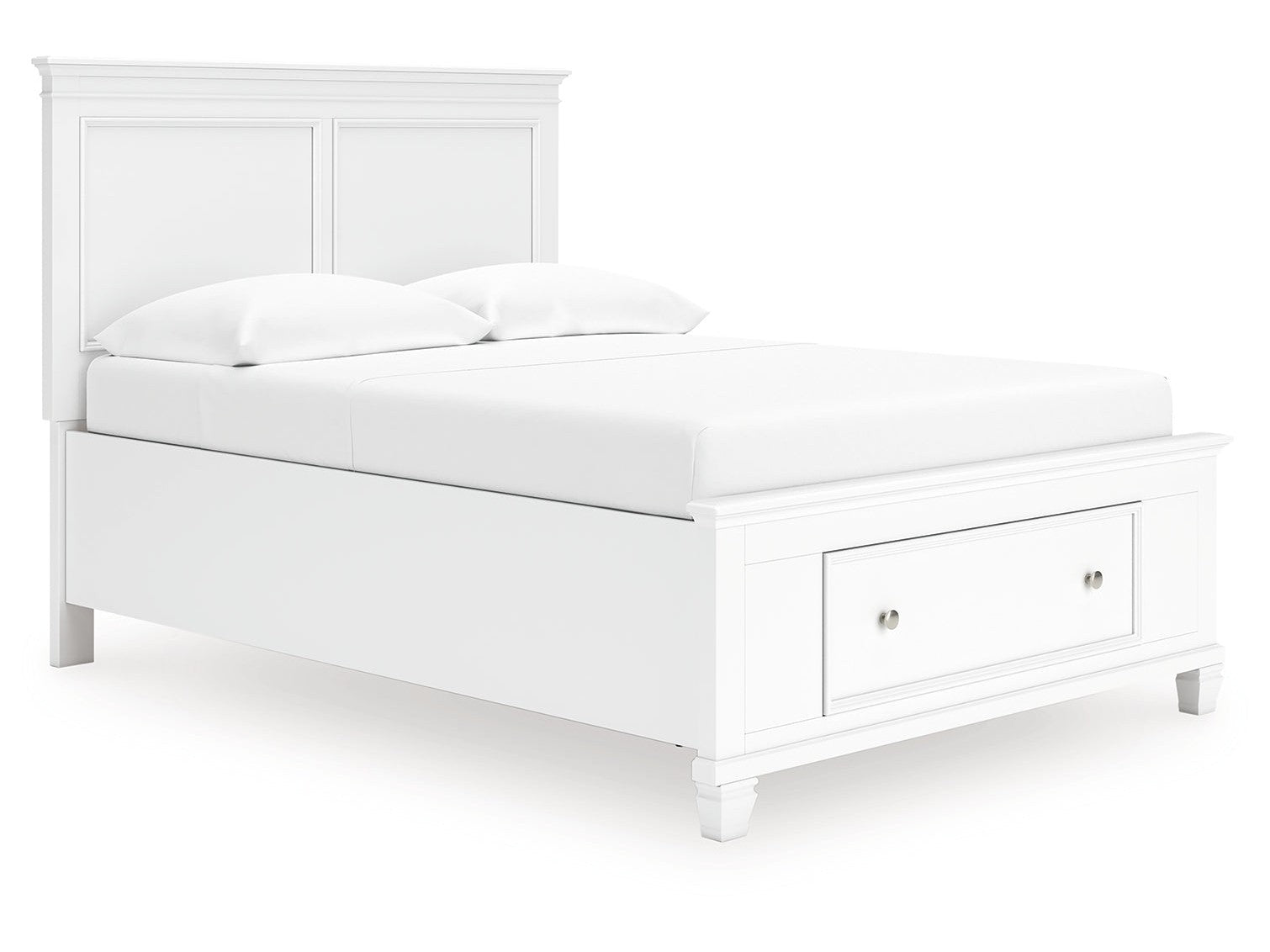 Fortman White Full Panel Storage Bed - Ornate Home