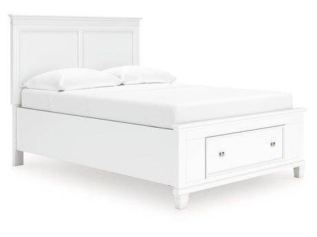 Fortman White Full Panel Storage Bed - Ornate Home
