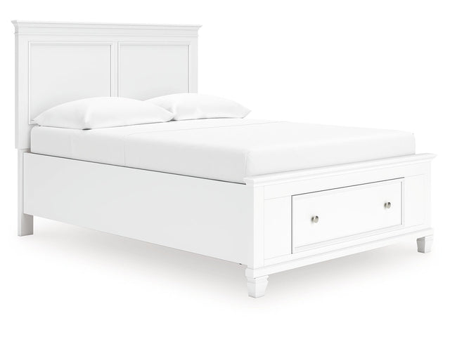 Fortman White Full Panel Storage Bed - Ornate Home