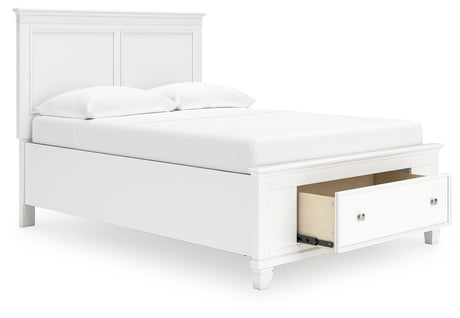 Fortman White Full Panel Storage Bed - Ornate Home