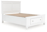 Fortman White Full Panel Storage Bed - Ornate Home