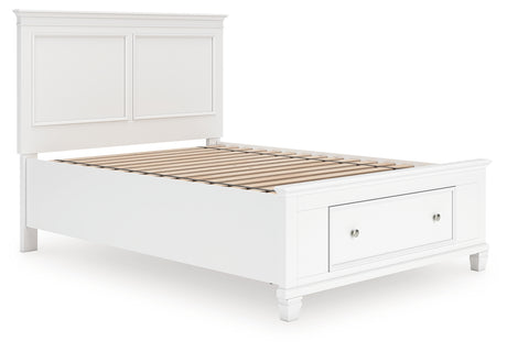 Fortman White Full Panel Storage Bed - Ornate Home