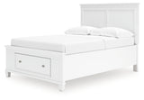 Fortman White Full Panel Storage Bed - Ornate Home