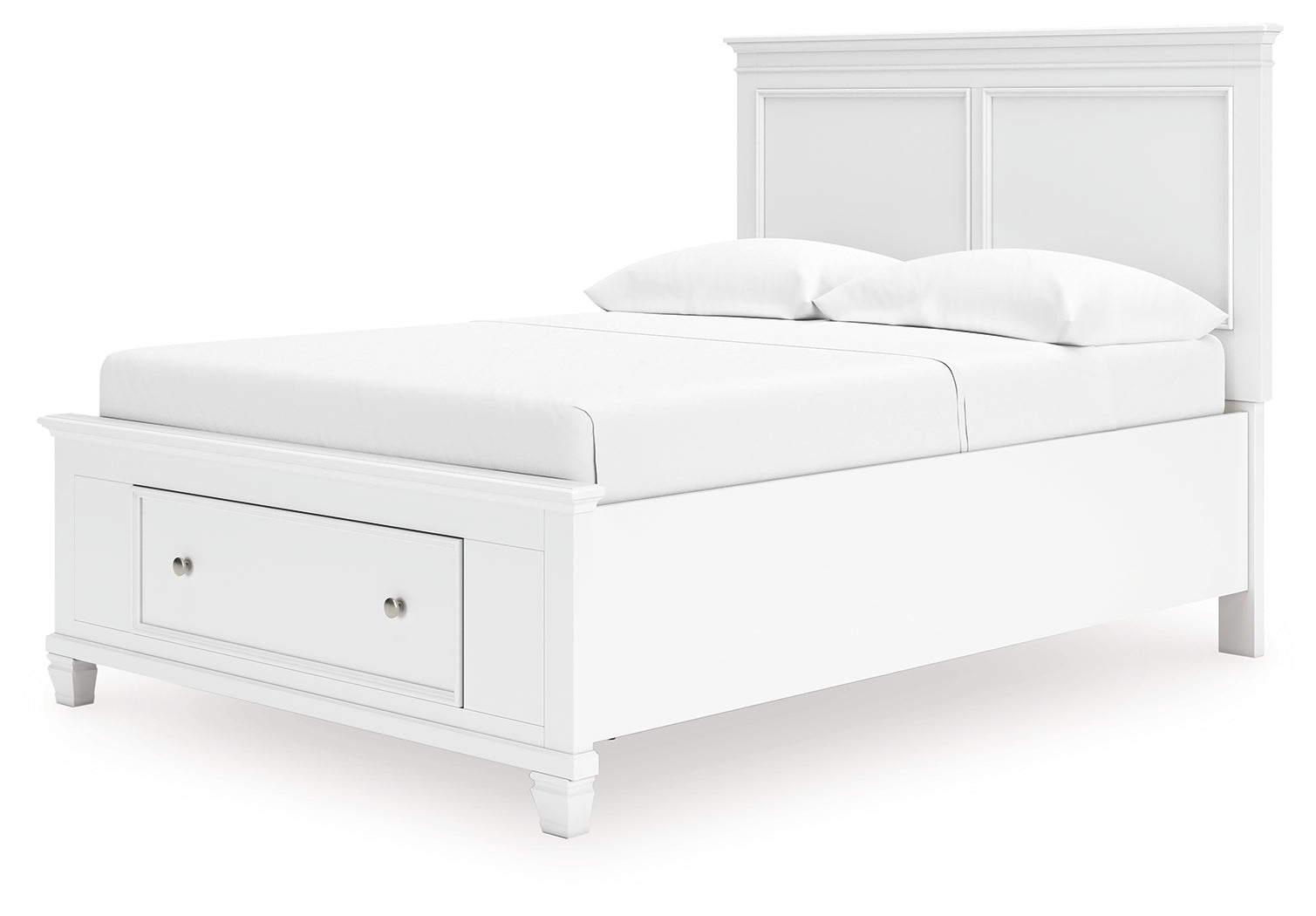 Fortman White Full Panel Storage Bed - Ornate Home