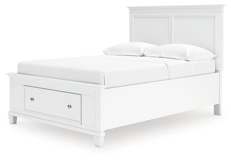 Fortman White Full Panel Storage Bed - Ornate Home