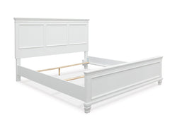 Fortman White King Panel 5-Piece Bedroom Set w/ 2 Nightstands - Ornate Home