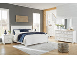 Fortman White California King Panel 4-Piece Bedroom Set - Ornate Home