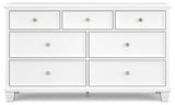 Fortman White King Panel Bed & Dresser & 2 Nightstands (Online Special Price) - Ornate Home