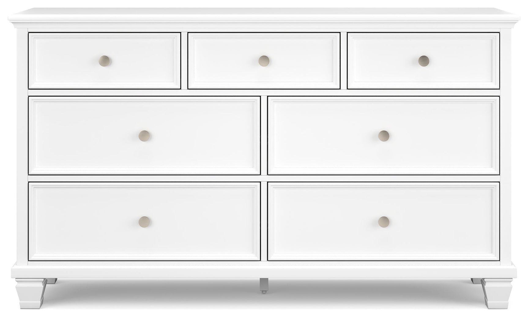 Fortman White King Panel Bed & Dresser & 2 Nightstands (Online Special Price) - Ornate Home