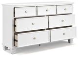 Fortman White King Panel Bed & Dresser & 2 Nightstands (Online Special Price) - Ornate Home