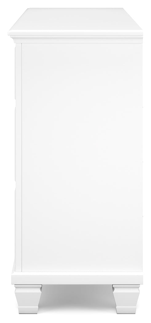 Fortman White King Panel Bed & Dresser & 2 Nightstands (Online Special Price) - Ornate Home