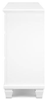 Fortman White King Panel Bed & Dresser & 2 Nightstands - Ornate Home