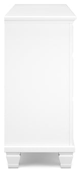 Fortman White King Panel Bed & Dresser & 2 Nightstands - Ornate Home