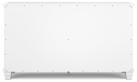 Fortman White King Panel Bed & Dresser & 2 Nightstands - Ornate Home