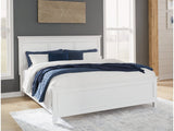 Fortman White King Panel Bed (Online Special Price) - Ornate Home