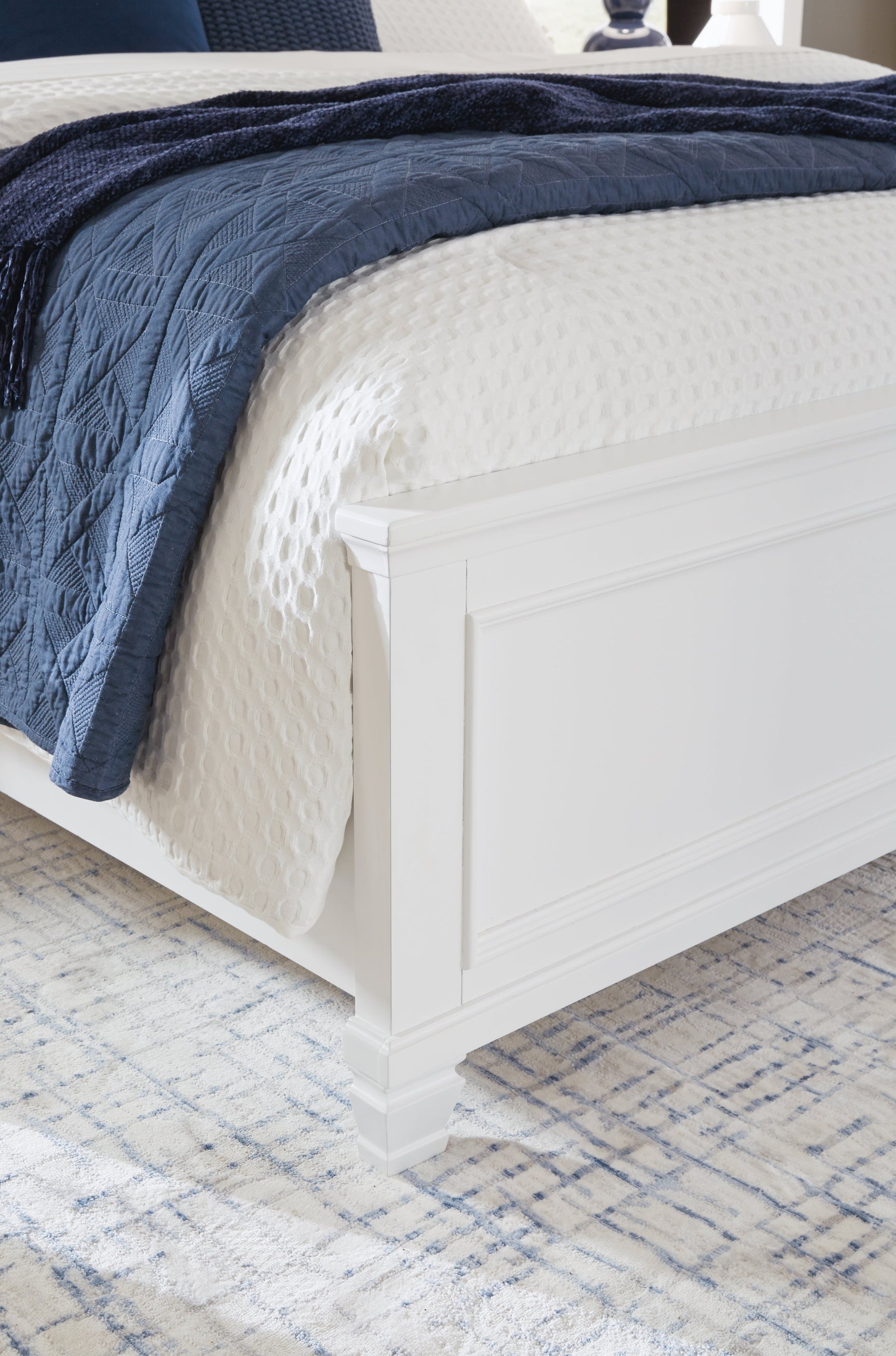 Fortman White King Panel Bed (Online Special Price) - Ornate Home