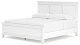 Fortman White King Panel Bed (Online Special Price) - Ornate Home