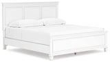 Fortman White King Panel Bed (Online Special Price) - Ornate Home