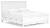 Fortman White King Panel Bed - Ornate Home