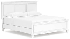 Fortman White King Panel Bed - Ornate Home