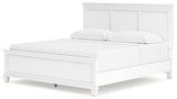 Fortman White King Panel Bed - Ornate Home