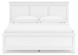 Fortman White King Panel Bed - Ornate Home