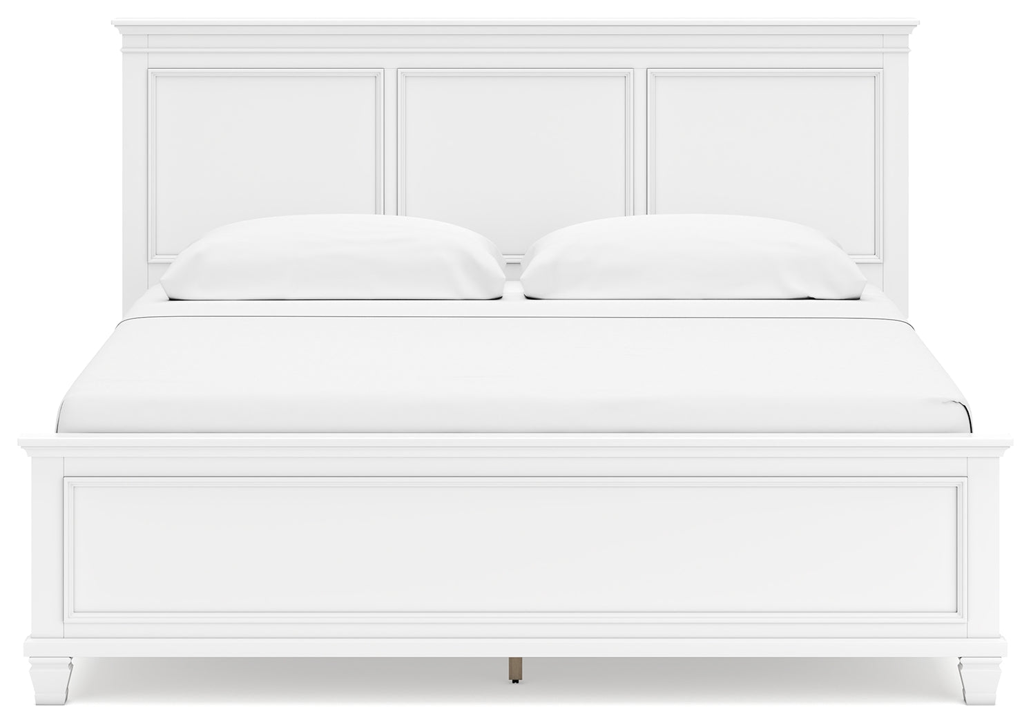 Fortman White King Panel Bed - Ornate Home