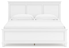 Fortman White King Panel Bed - Ornate Home