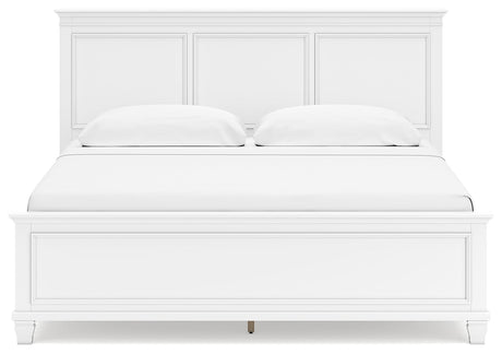 Fortman White King Panel Bed - Ornate Home