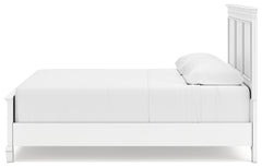 Fortman White King Panel Bedroom Set with Dresser, Mirror, Chest and 2 Nightstands - Ornate Home