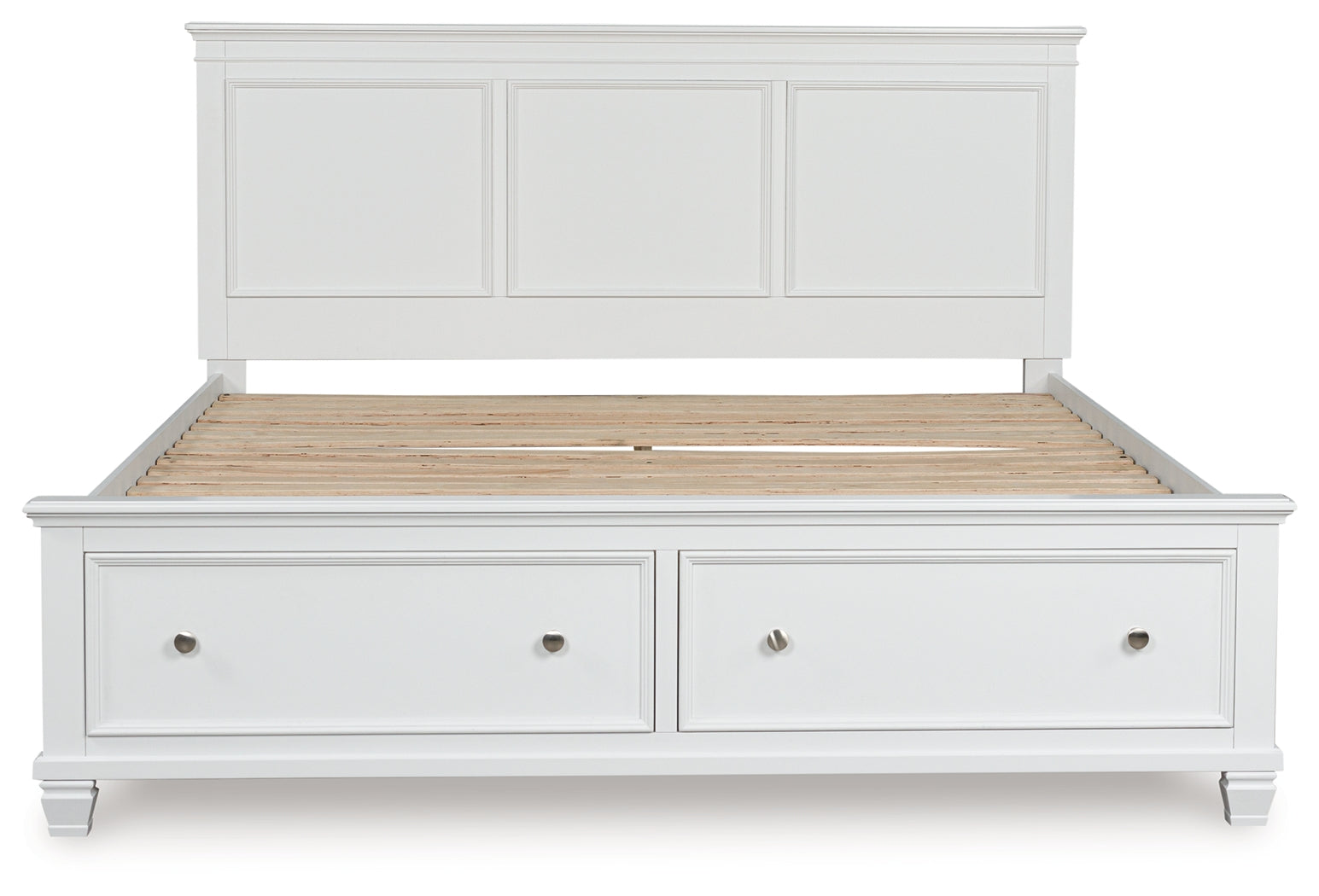 Fortman White King Panel Storage Bed (Online Special Price) - Ornate Home