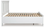 Fortman White King Panel Storage Bed (Online Special Price) - Ornate Home